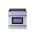 Household freestanding 36 inch kitchen gas cooking range with 6 burners and oven